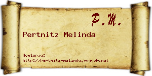 Pertnitz Melinda névjegykártya